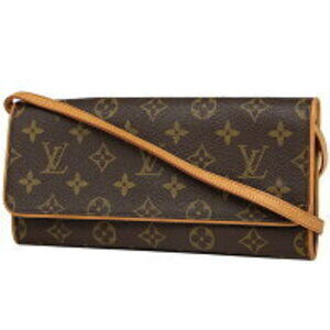 Louis Vuitton Pochette Twin clutch shoulder bag Monogram Brown